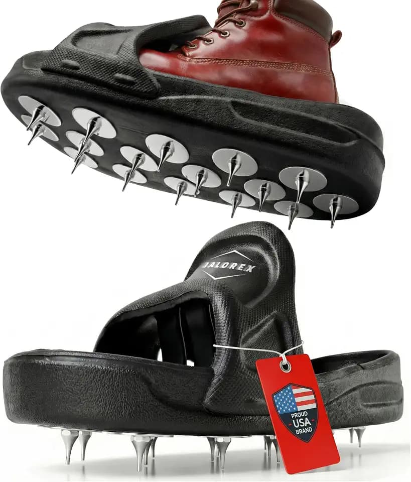 Premium Spike Shoes for Epoxy Flooring – 16 Durable Heavy-Gauge Steel Spikes with Heavy-Duty Non-Slip Design for Safe Walking on Resin, Concrete & Leveling Compounds