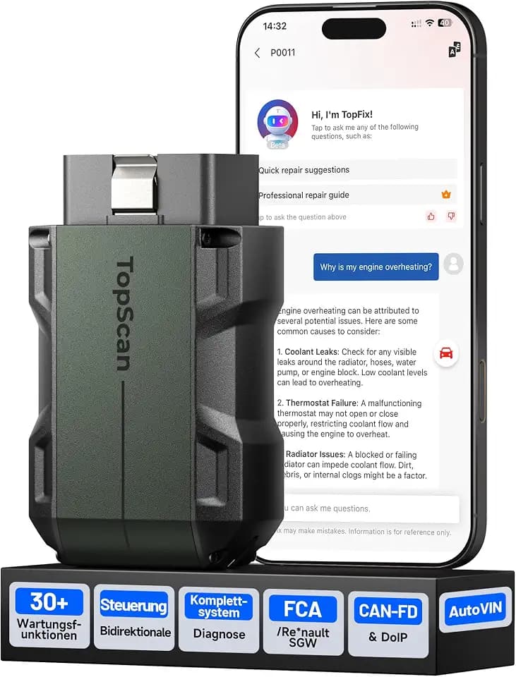 TOPDON TopScan Master Bluetooth OBD2 Diagnosegerät für Alle Systeme