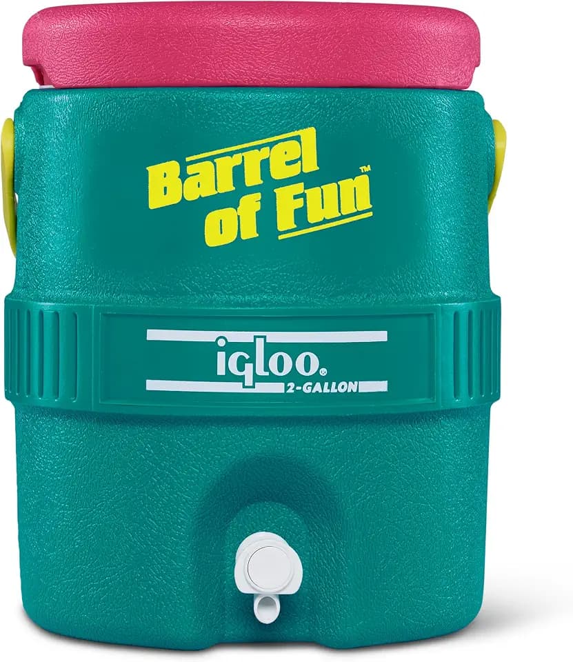 Igloo Retro Barrel of Fun 2 Gallon Jug, Jade