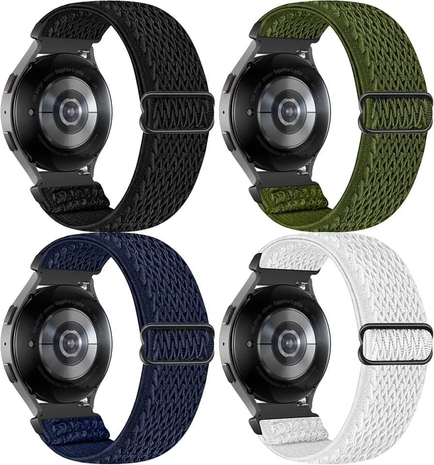 20mm Armband für Garmin Forerunner 55/70/158/165/170/245/645/570(42mm)/Vivoactive 6/5/3/Garmin Venu Sq 2 Music/Venu 2 Plus, Nylon Elastisch Armband für Amazift Active 3 Premium/Active 2/Cheetah 2 Pro