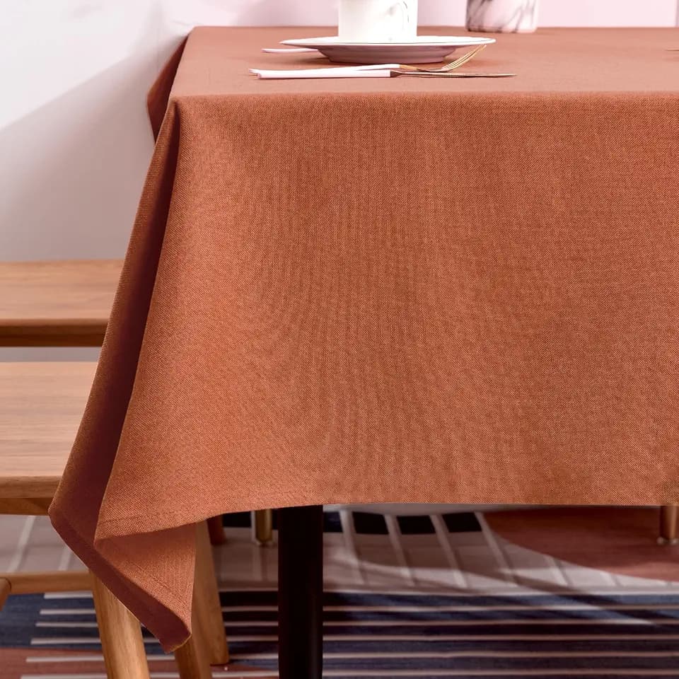 BALCONY & FALCON Rectangle Table Cloth Waterproof Cinnamon 55"x71"