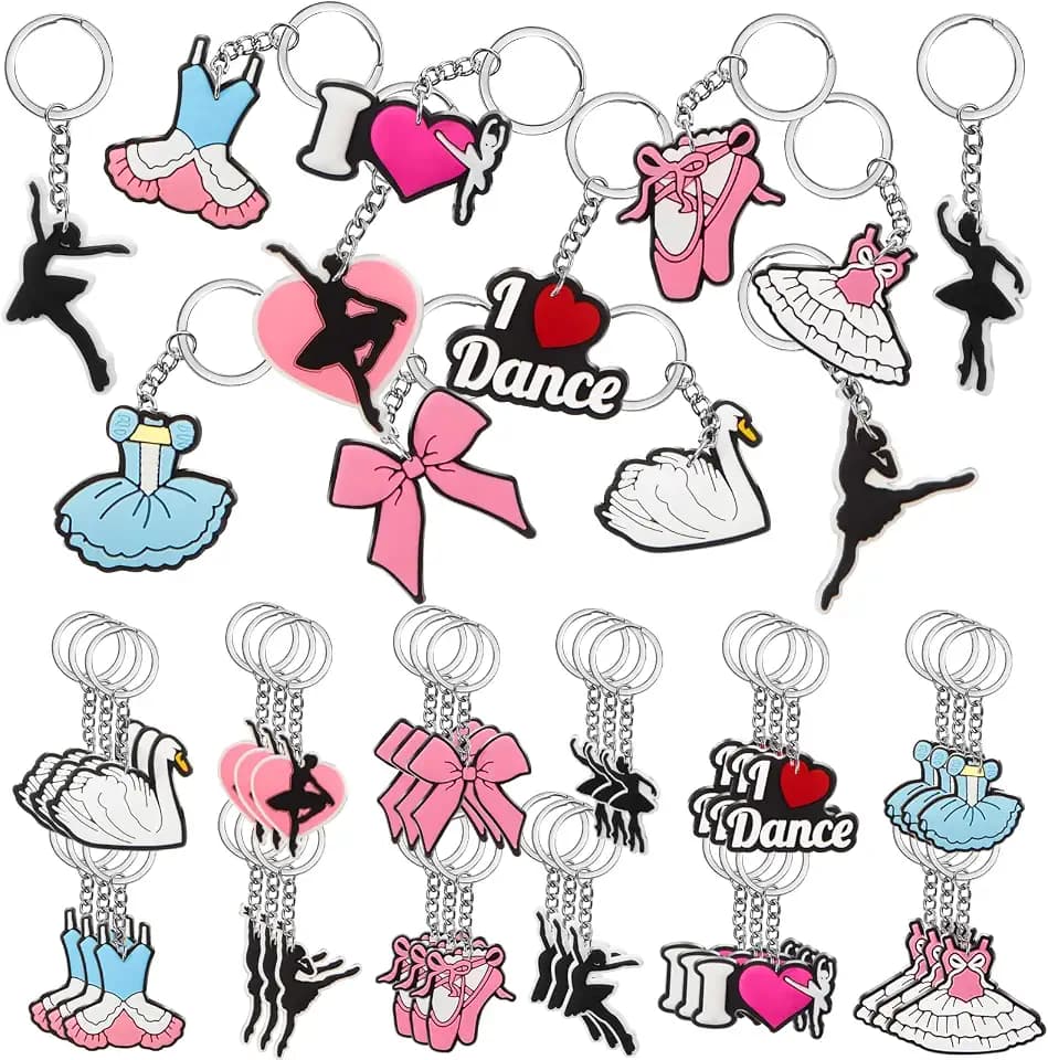 Batiyeer 36 Pack Ballerina Dance Keychains, Ballet Party Favors for Girls