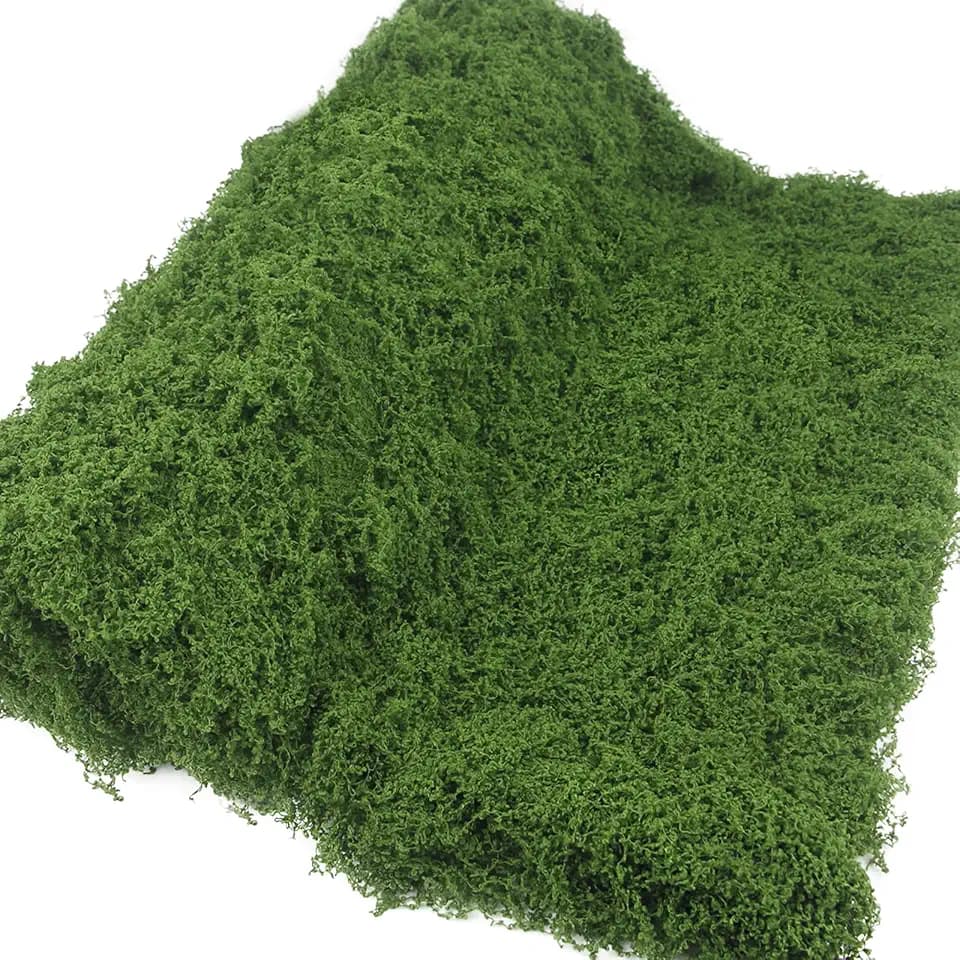 Fake Moss Mat 39" x 39" Faux Moss Blanket for Indoor Plants Dark Green Mossy Table Runner Artificial Moss Rug for Decorating Planters Crafts DIY Fairy Garden Floral Wedding 100 x 100cm