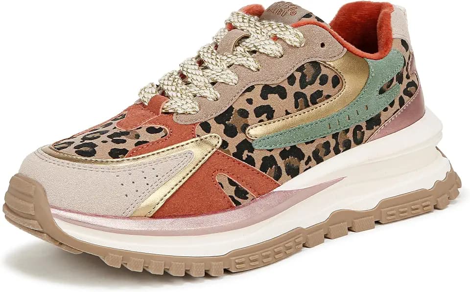 Blowfish Malibu Women's Leo Retro Lace Up Sneaker, Chunky Platform Sneakers