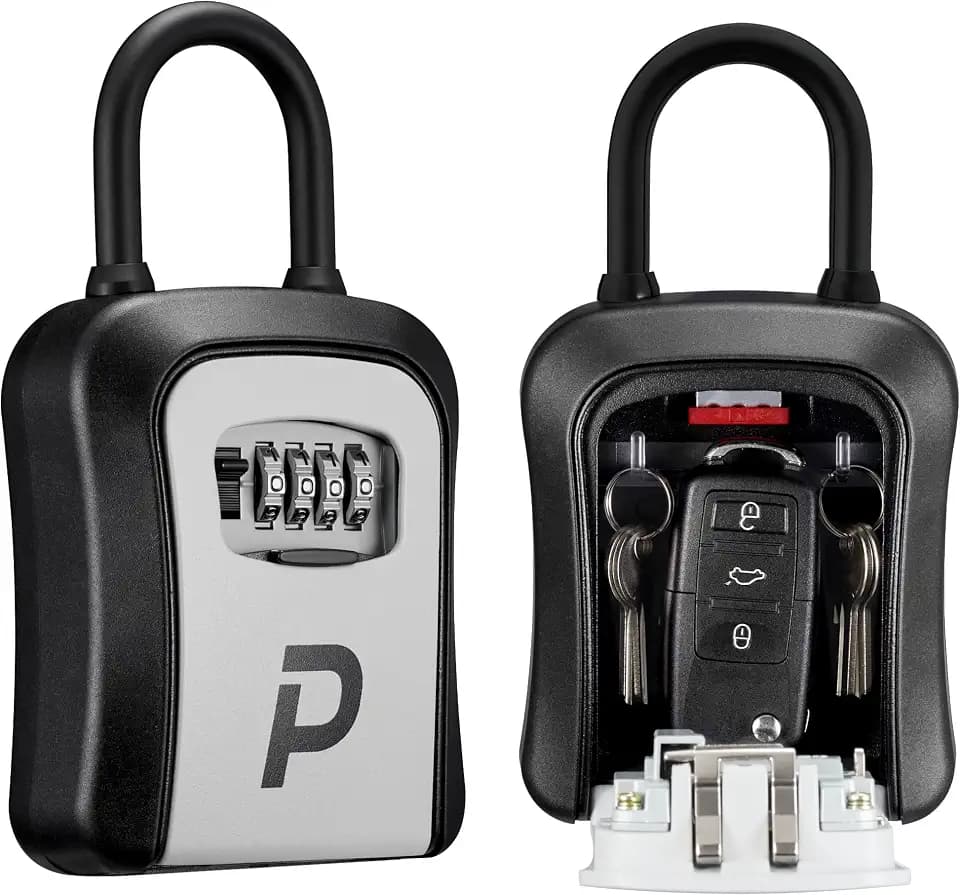 Puroma Key Lock Box Large Outdoor Code Safe Portable Safe Box Rental Home