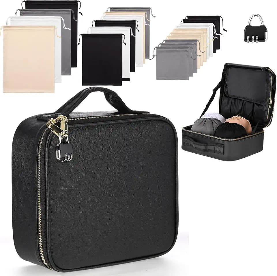 Eccliy Locking Adult Toy Case, Black, 10.24 x 9.06 x 3.94 Inches