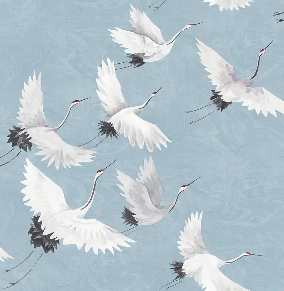 NuWallpaper Halcyon Peel and Stick Wallpaper, Blue, Removable Wallpaper, 20.5 in x 18 ft
