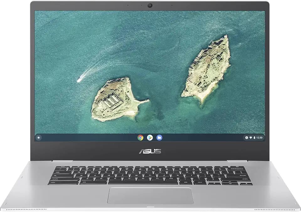 ASUS Chromebook CX1500CNA-BR0110 Laptop, 39,6 cm (15,6 Zoll), HD, Celeron N3350, 8 GB RAM, 64 GB eMMC, HD Graphics 500, Chrome-Betriebssystem, Silber, spanische QWERTY-Tastatur