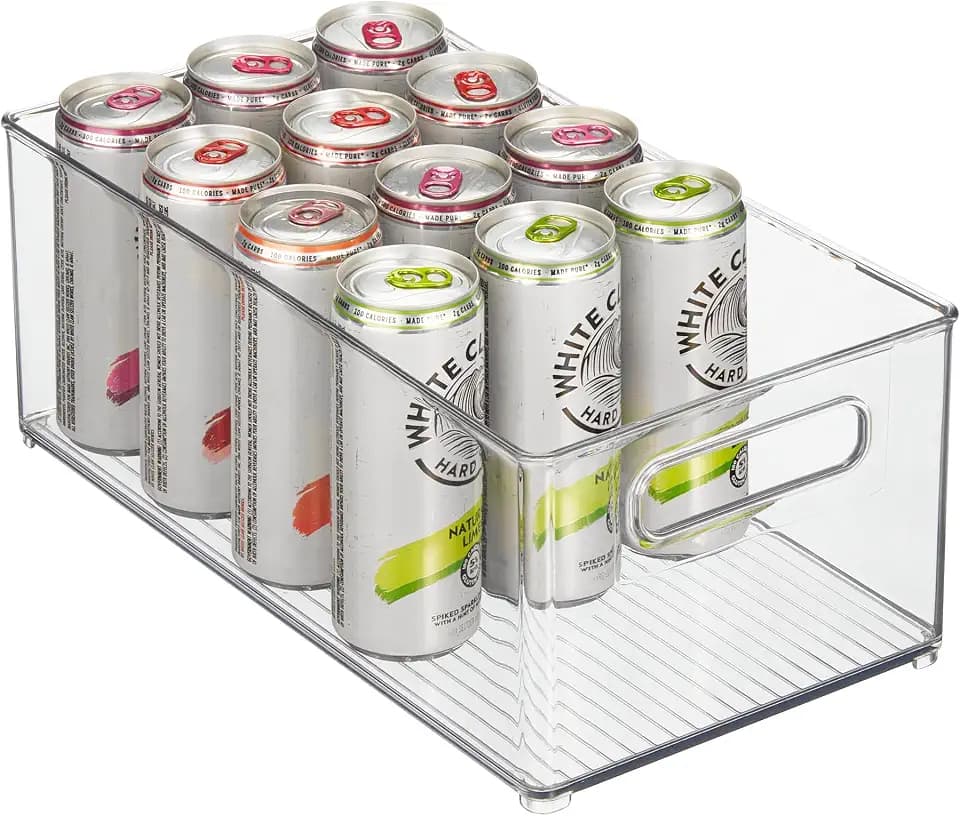 iDesign Kitchen Binz Stackable Organizer, 8" x 6" x 14.5", Clear
