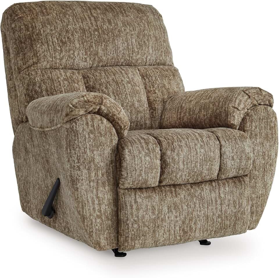 Signature Design by Ashley RiverCam Manual Rocker Recliner Chair, Taupe