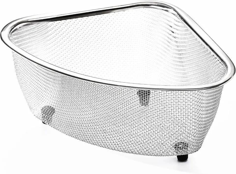 Fox Run Stainless Steel Colander, Triangular 3 Quart Pasta Strainer