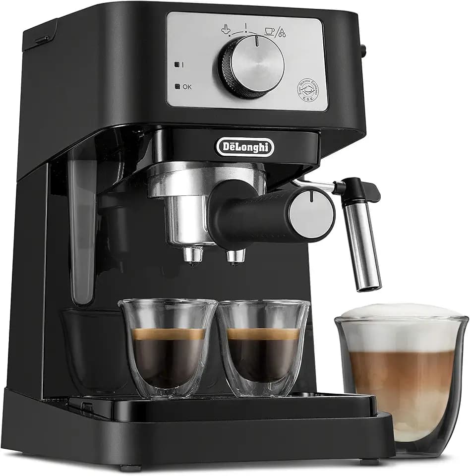 De'Longhi Stilosa Compact Manual Espresso Machine, Manual Milk Frother