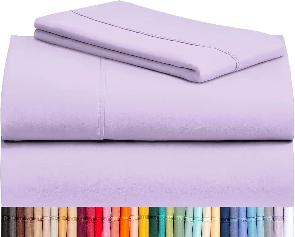 Twin Size Sheets Set, Cooling & Soft Deep Pocket Bed Sheets, 3PC
