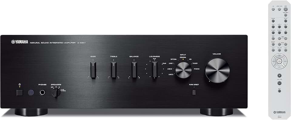 Yamaha A-S301 Stereo Vollverstärker mit D/A Wandler schwarz