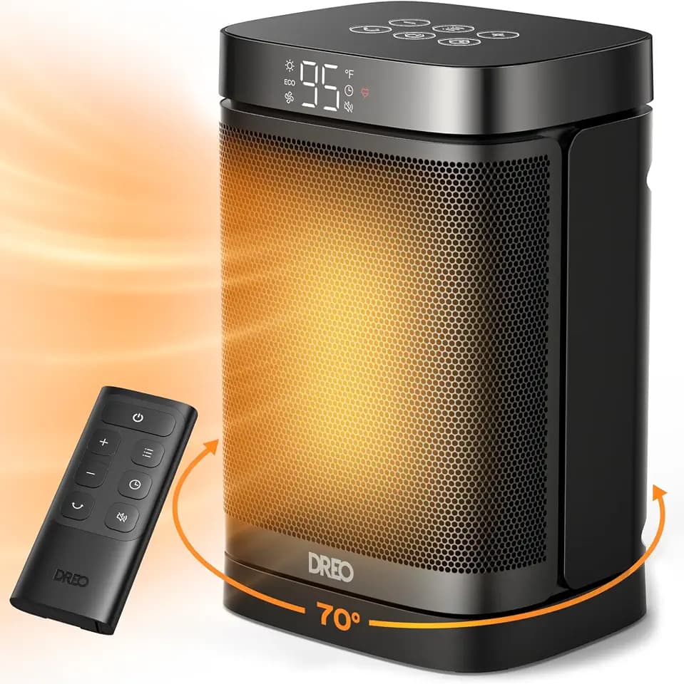 DREO Space Heater, Portable Electric Heaters for Indoor Use wite ECO Mode