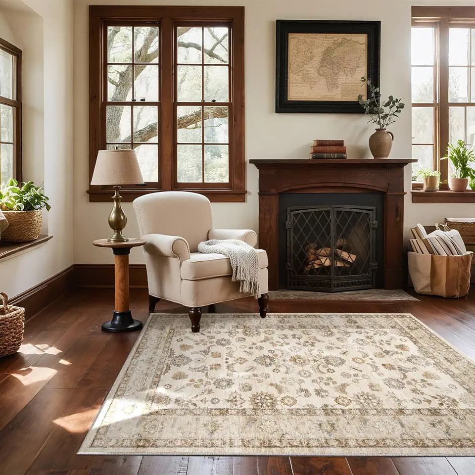 Machine Washable Entryway Throw Rug: Door Mat Indoor Entrance 4x6 Rug Small Area Rug Non Slip Low Pile Kitchen Rug for Front Door Indoor Entrance Entry Kids Room