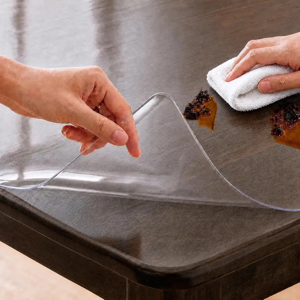 Clear Table Cover Protector 24x36'', Waterproof 1.5mm PVC Pad Tablecloth