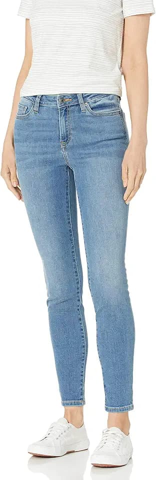 Amazon Essentials Women's Mid-Rise Stretchy Skinny Denim Jeans, 5-Pocket