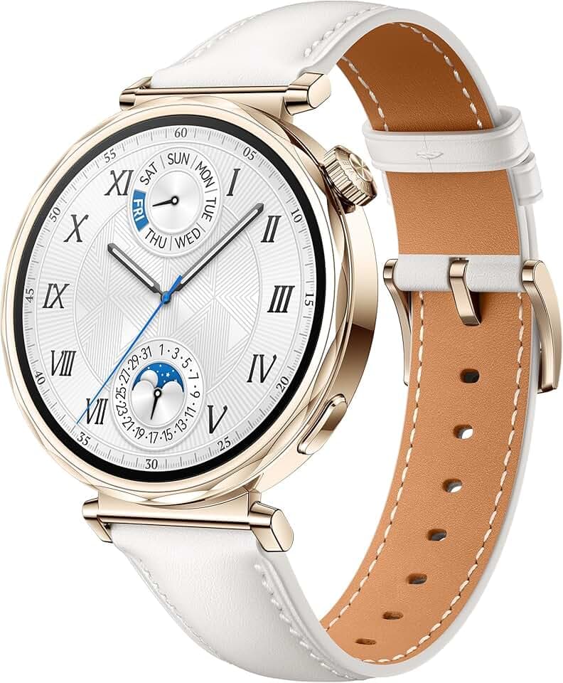 HUAWEI Watch GT 5 Smartwatch, GPS Fitnessuhr, 41 mm, Weiß | Schlaftracker, Erweiterte Lauf- und Fahrradfunktionen, Gesundheitsmonitoring, Bis zu 7 Tage Akkulaufzeit, für iOS & Android