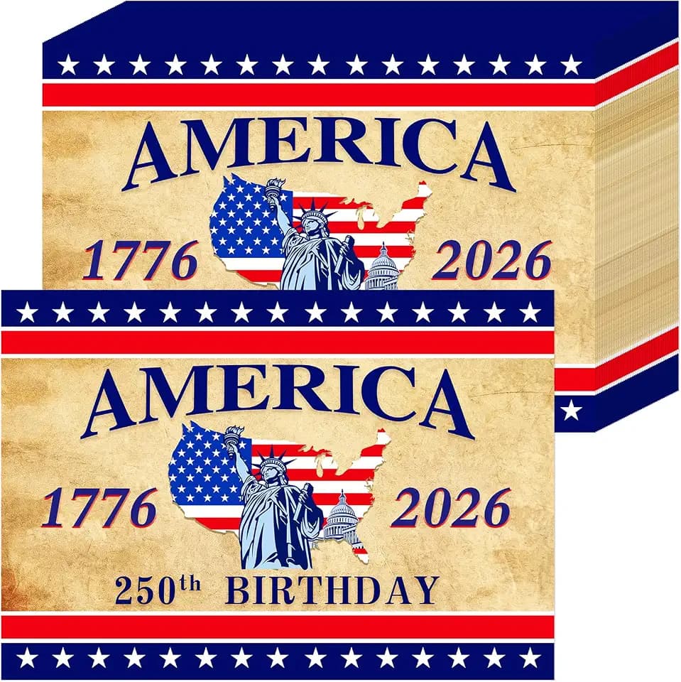 50Pcs Patriotic Paper Placemats Disposable 11x16 Inch Vintage Table Mats