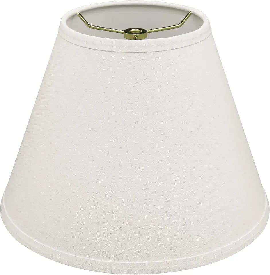 Aspen Creative 32637A Transitional Empire Shape Spider Construction Lamp Shade in White, 6" Top x 12" Bottom x 9" Slant Height