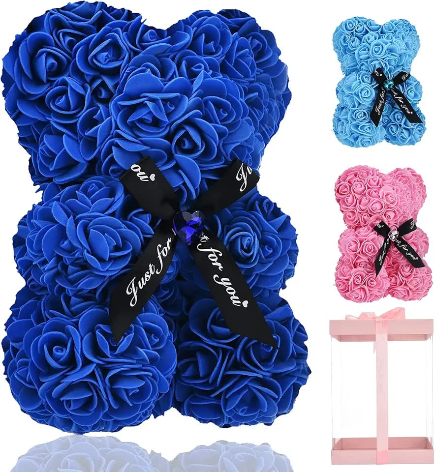 Lgv Flower Rose Bear,Gift for Valentine's Mother's Day, Christmas, Birthday