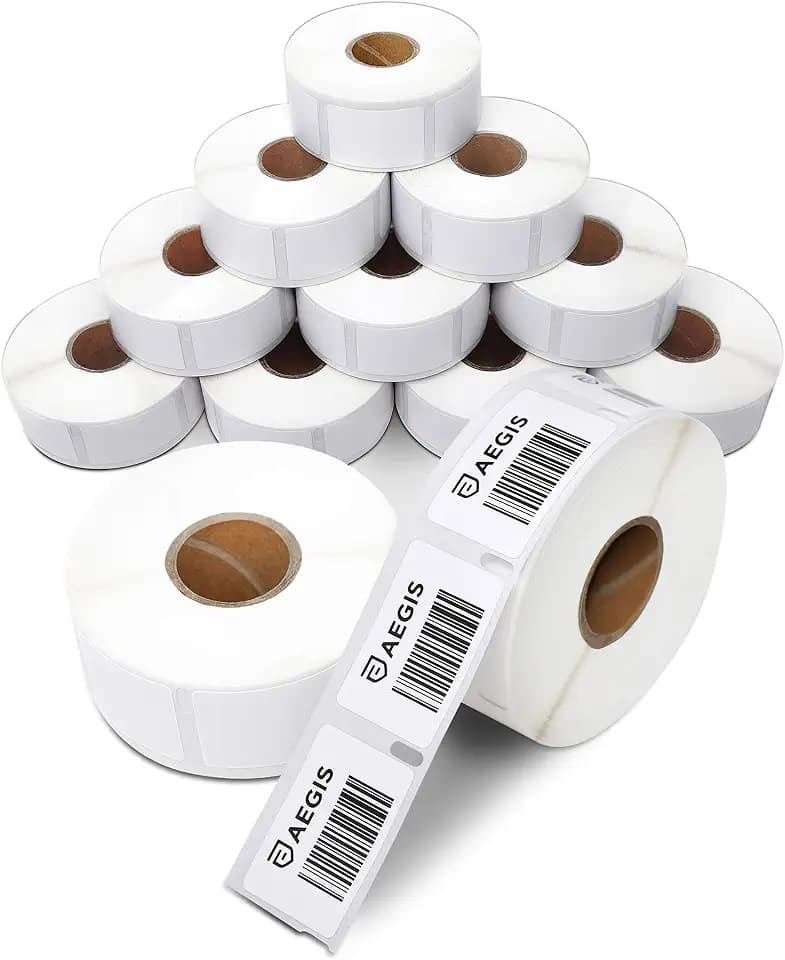 Replacement for DYMO 30347 (12 Rolls, 9000 Labels) 1" X 1 1/2"
