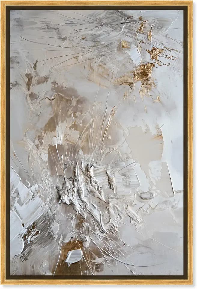 Art Remedy Pearl Glimmer Canvas Elegant Gold Abstract, Gold Frame, 30" x 45"