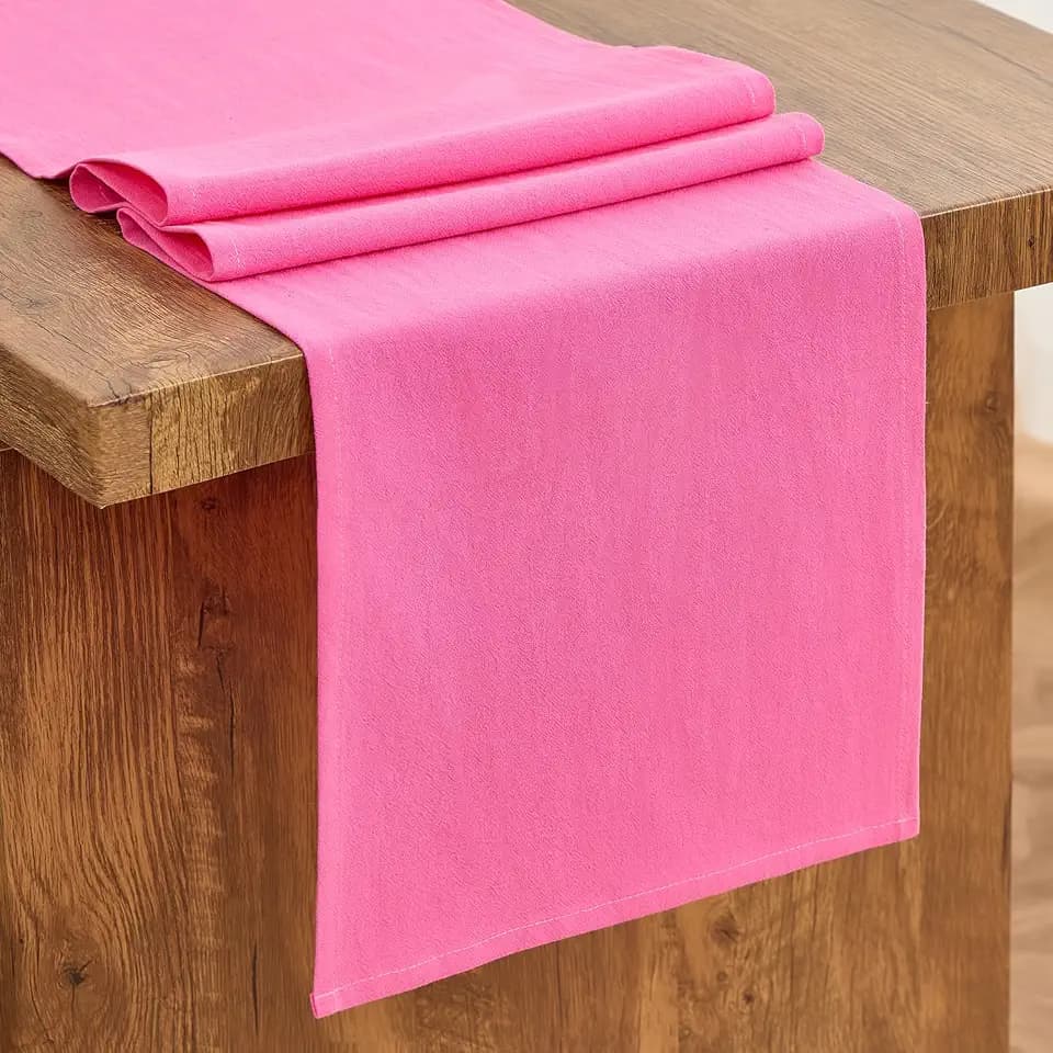 Letjolt Rose Pink Table Runner 72 Inches Long