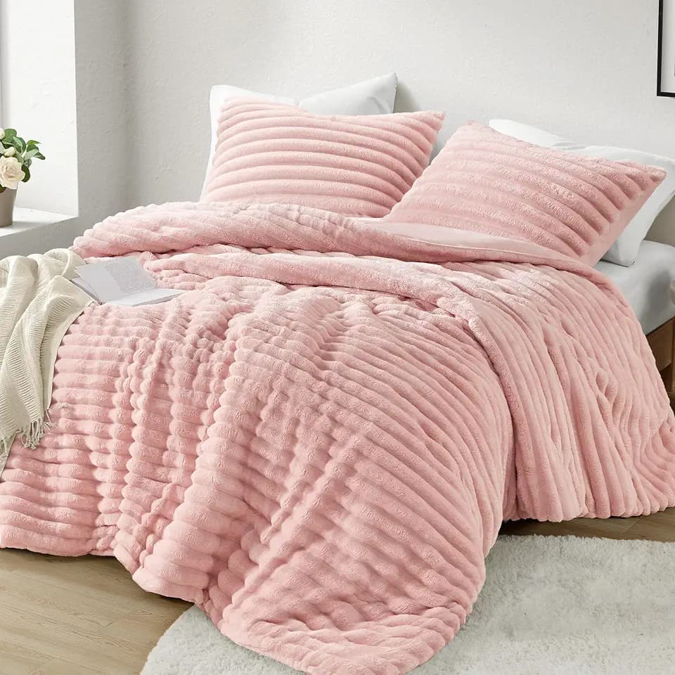 Intelligent Design Avril Queen Comforter Set Reversible 3 Piece, Pink