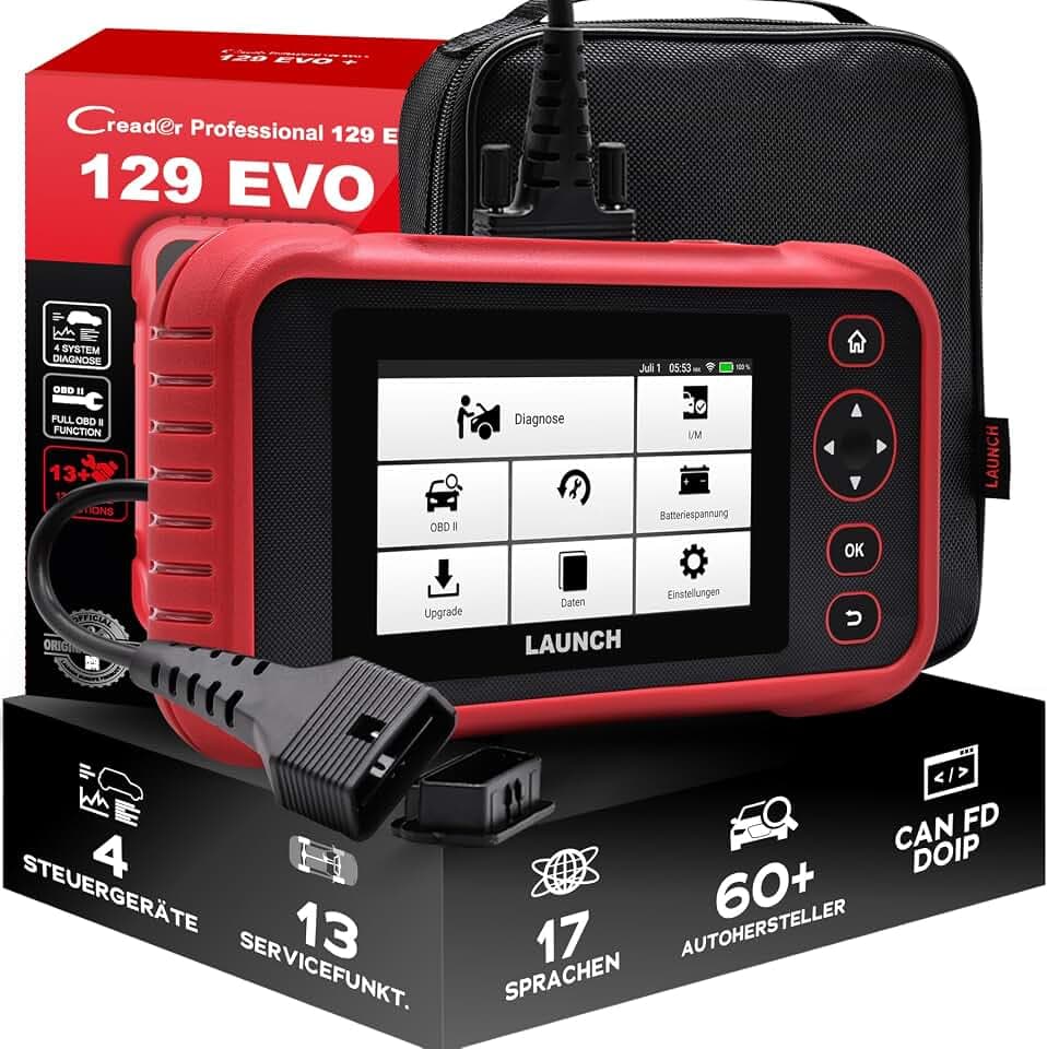 Launch Europe CRP 129 EVO+ V3 OBD2 Diagnosegerät, 4-Systeme, 13 Services