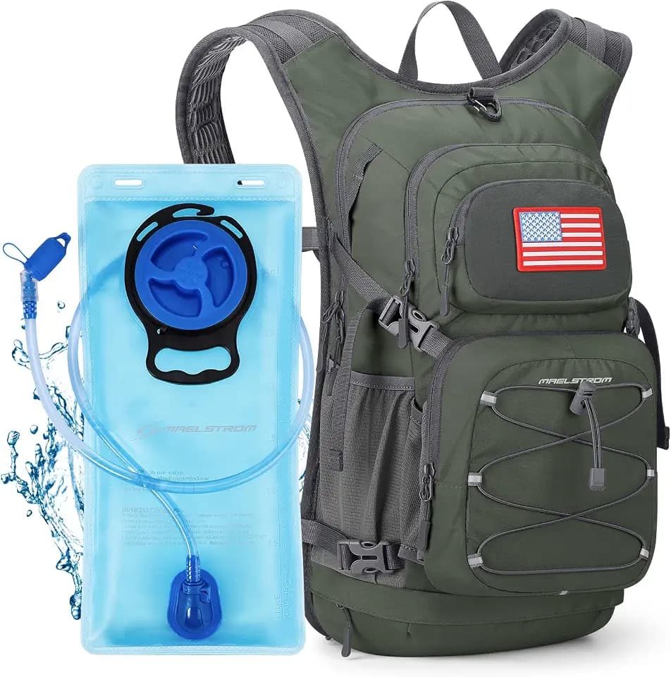 Maelstrom Lightweight Hydration Hiking Backpack with 2L/3L Water Bladder