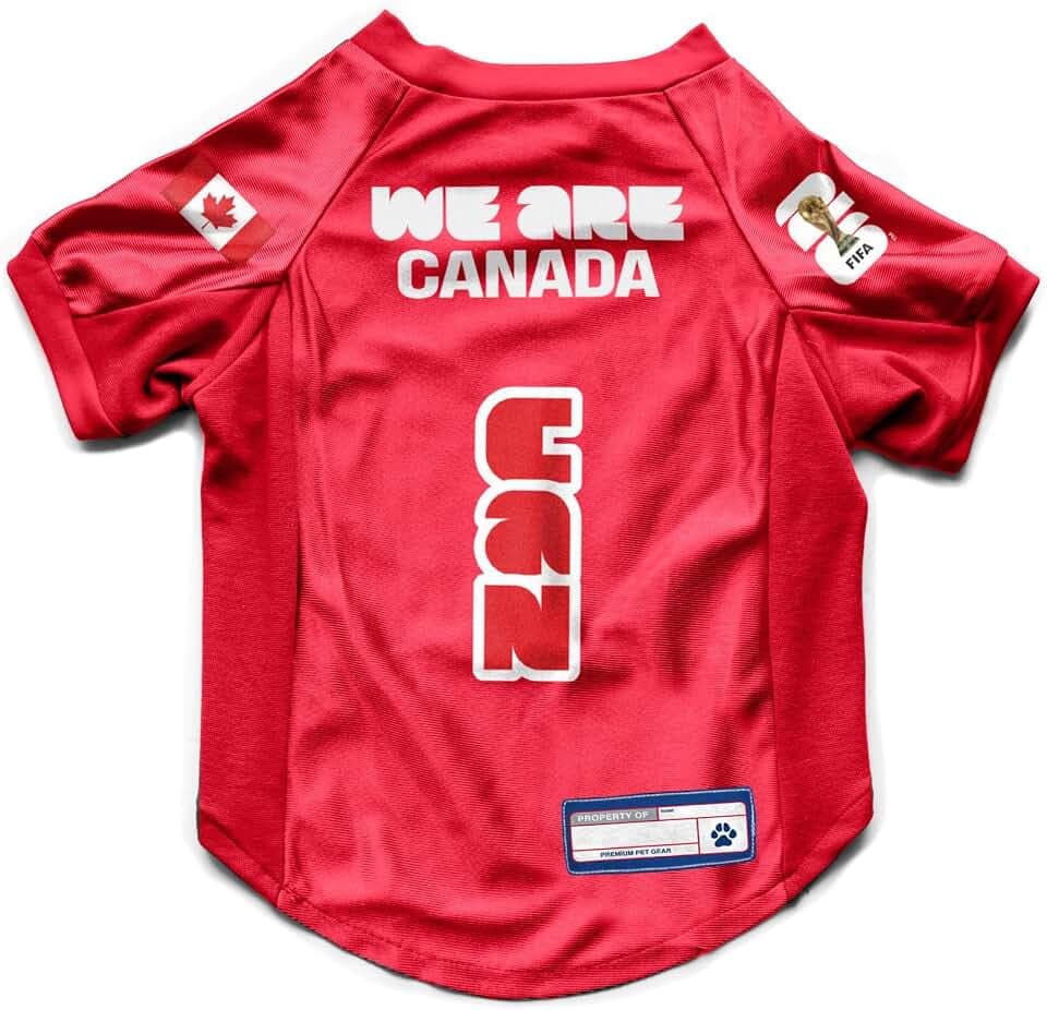 Littlearth Stretch Pet Jersey - Officially Licensed FIFA World Cup 2026 Teams, Sizes: X-Small to X-Large