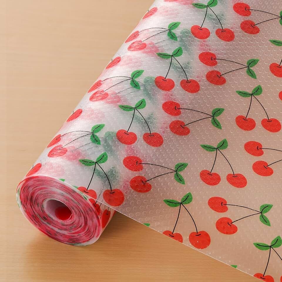 Shelf Liner, Non-Adhesive Waterproof Shelf Paper, 11.8"x120" Cherry