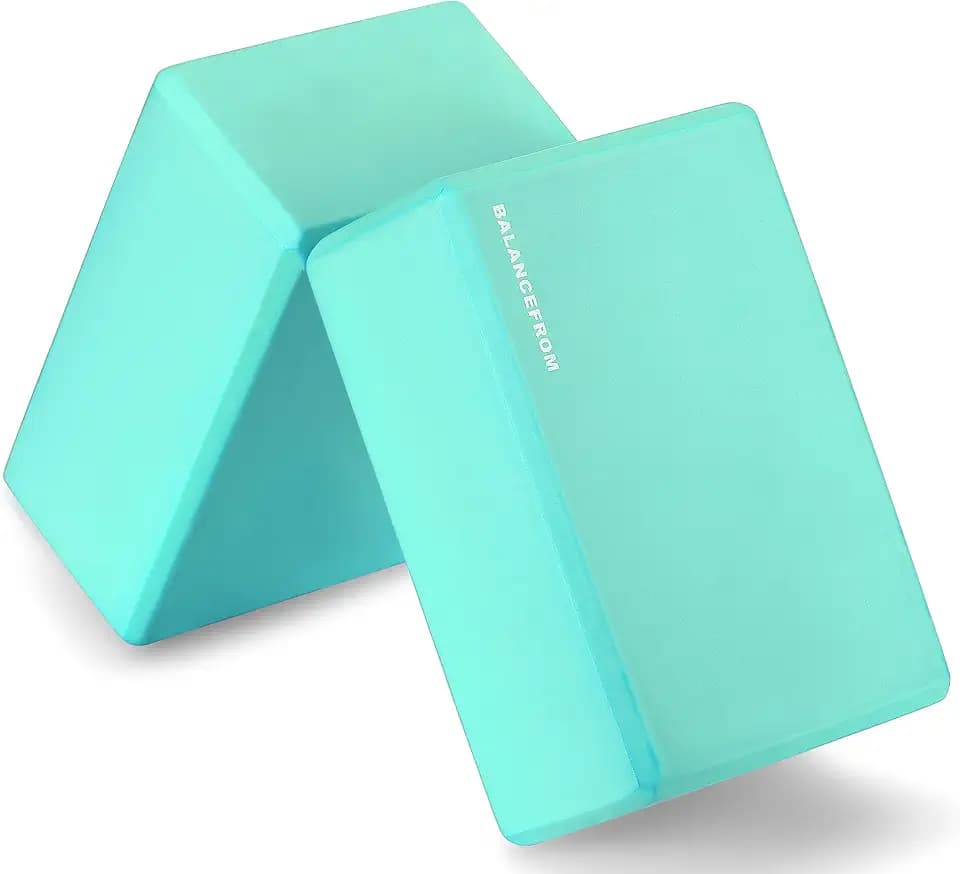 Fitvids Set of 2 High Density Yoga Blocks, 9"x6"x4" Each