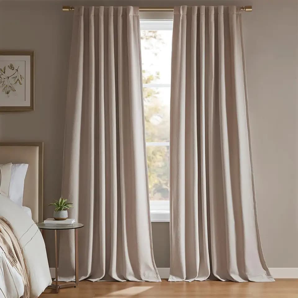 Madison Park Blackout Curtains, 2-Layer Noise Blocking, 2-PK 52x84 Linen