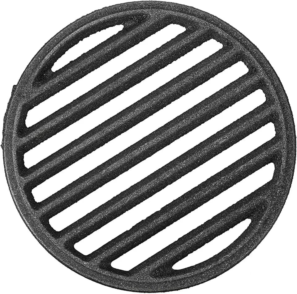 Cast Iron Bottom Fire Grate - 7.5 Inch Round BBQ Grill Grate Replacement