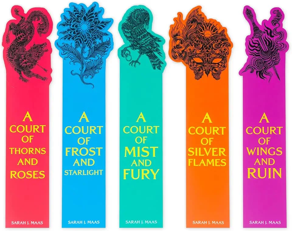 A Court of Thorns and Roses Paper Bookmark Set of 5, ACOTAR Series