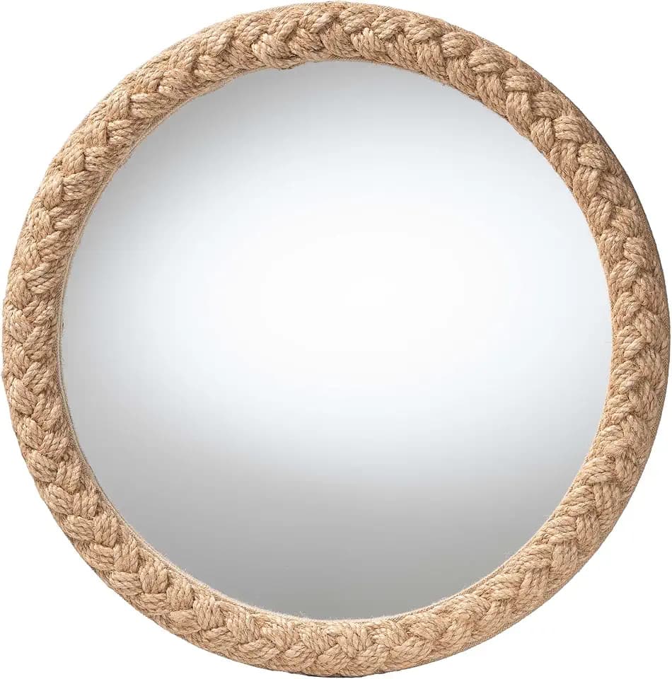 bali & pari Shara Braided Rope Accent Mirror, Natural