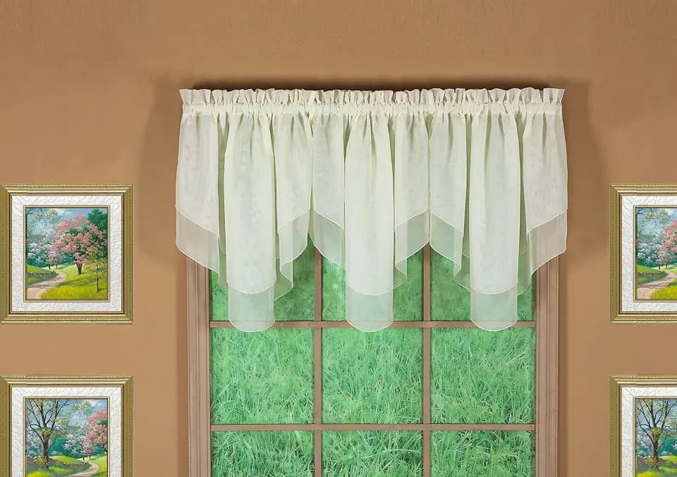 Today's Curtain Emelia Original Voile Ascot 25", Ecru, 40" W x 25" L