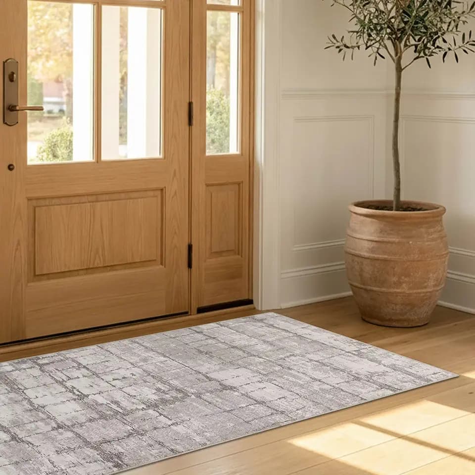 Dream Mink Washable Chenille 24"x48" Accent Rug Theo Beige