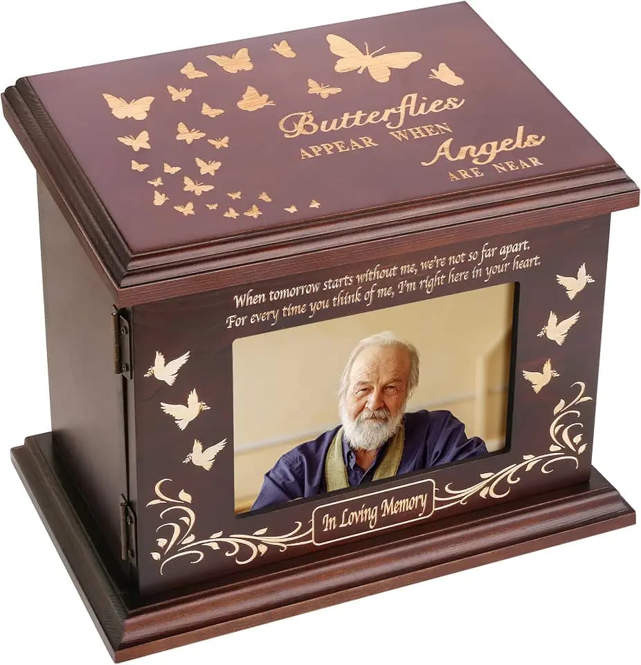 DGDCDV Cremation Urns for Human Ashes Male Female with Photo Frame