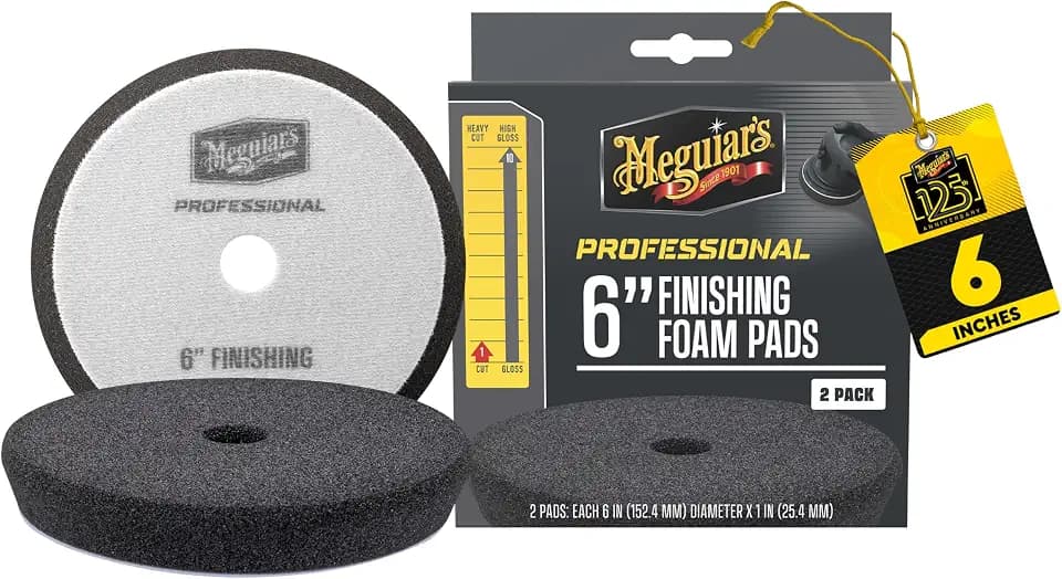 Meguiar's Professional 6" Finishing Foam Pad, 2 Pack