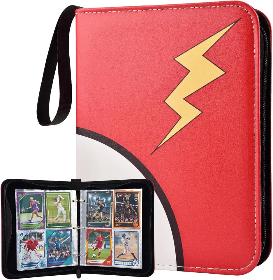 Portable 4 Pocket Trading Card Binder, Holds 440 Cards, 55 Page