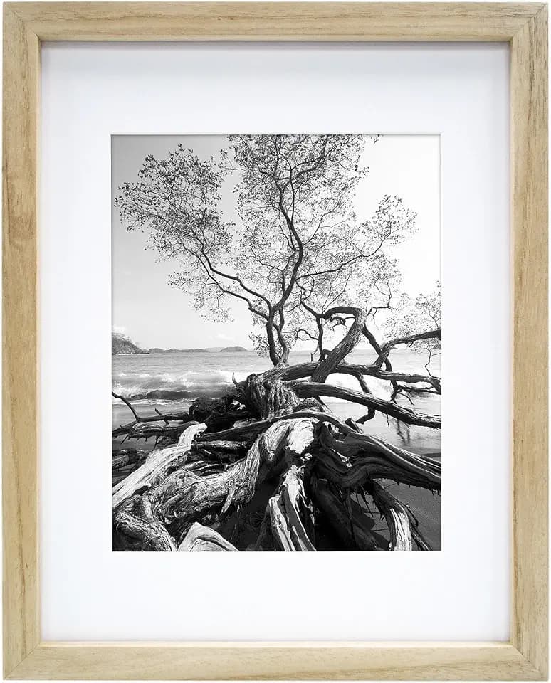 MCS Gallery Wooden Frame, 9x12 Matted to 6x8, Natural