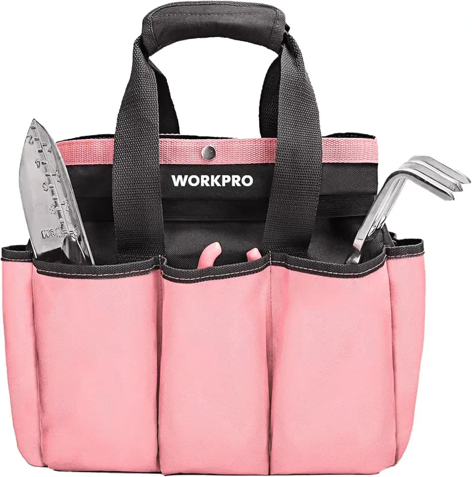 WORKPRO Garden Bag, Garden Tool Tote Storage Bag with 8 Pockets