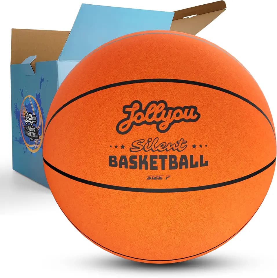 Silent Basketball Size 7 (29.5''), Airless Indoor Basketball