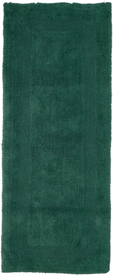 Lavish Home Reversible Long Bath Mat, Green, 60” x 24”