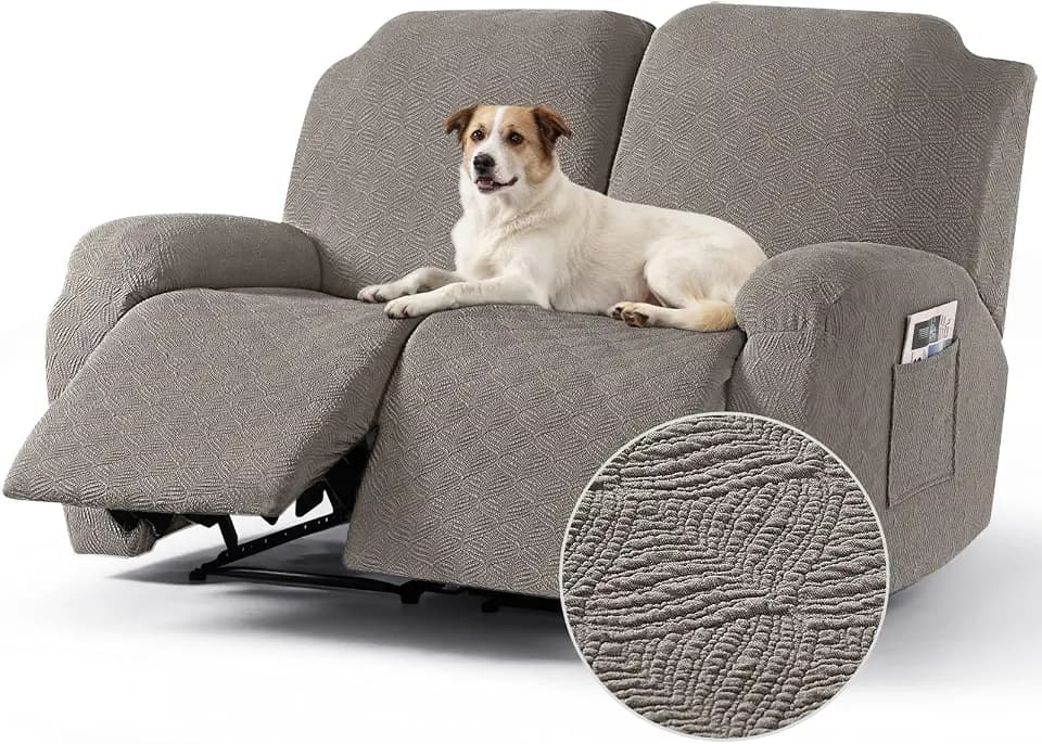 Timeles Loveseat Covers Washable, Stretch Couch Slipcovers, Taupe
