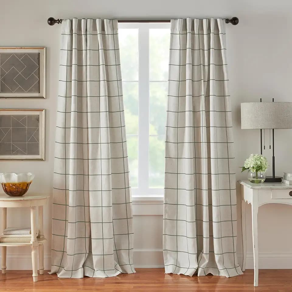 Brighton Rod Pocket Back Tab Window Curtain Panel, Sage Green - 52" W x 108" L